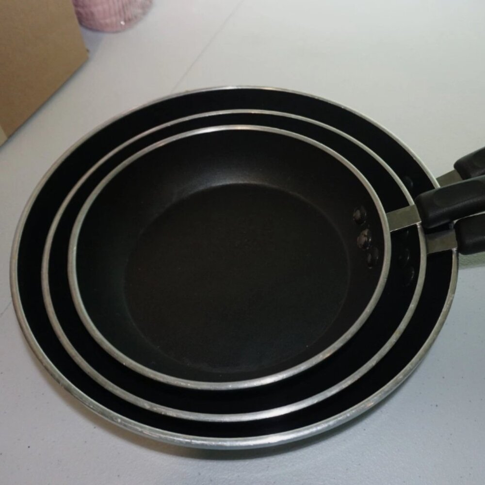 Cook N Home Nonstick Frying Pan Set 3 Piece, 8, 9.5, 11” Kitchen Skillet, Sauté